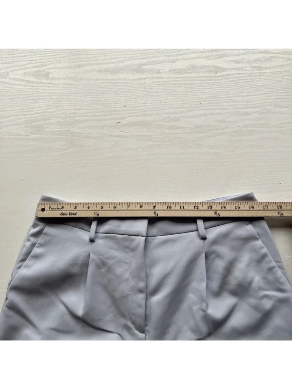 Ann Taylor Wide Leg Pants Womens 12 Ice Blue Crepe Pleated Full Length